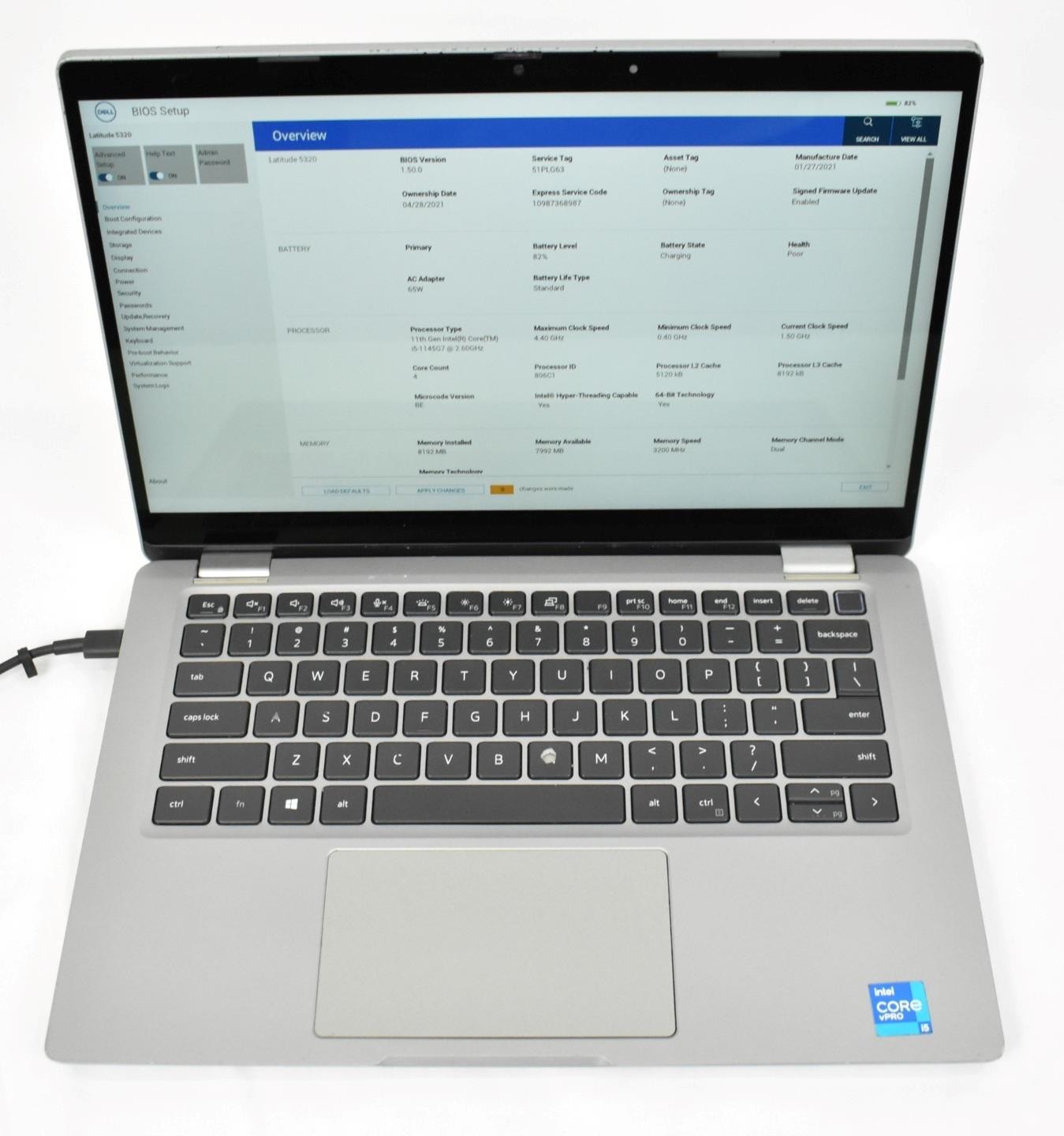 Dell Latitude 5320 2-in-1 i5-1145G7 2.6GHz 8GB 256GB SSD No OS 13.3" *See Issues