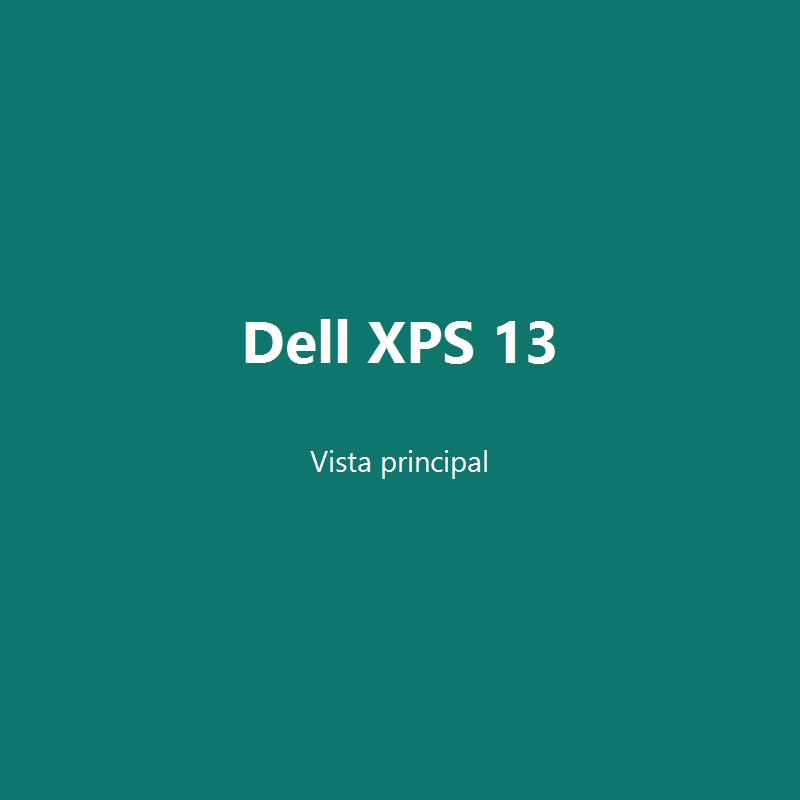 Portátil Dell XPS 13 Táctil — Intel i7, 16GB RAM, SSD 512GB